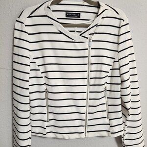 NWOT Nordstrom Bagatelle Collection | Women's Zip Moto Stripe Jacket XL